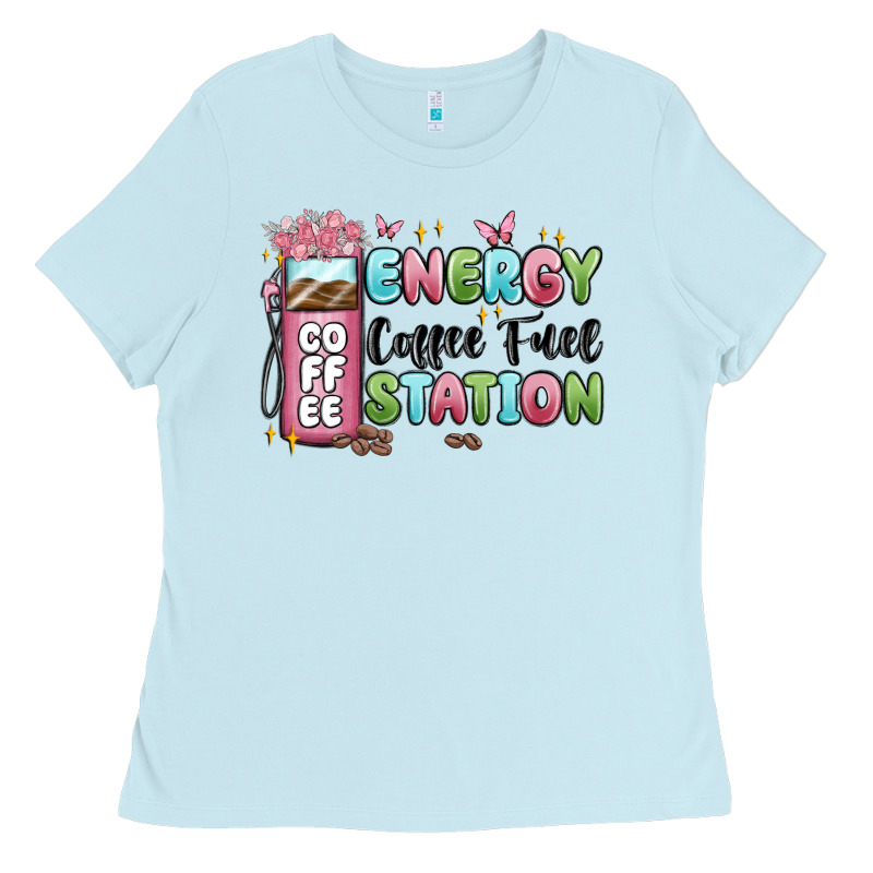 Energy Coffee Fuel Station Ladies Tee by MaliasSmallBusiness | Teevron