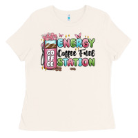 Bone energy coffee fuel station Ladies Tee - MaliasSmallBusiness