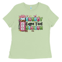 Matcha energy coffee fuel station Ladies Tee - MaliasSmallBusiness