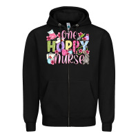 Black Easter Day One hoppy Nurse Zipper Hoodie - OliviaCreatesArt