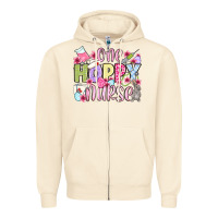 Sandshell Easter Day One hoppy Nurse Zipper Hoodie - OliviaCreatesArt
