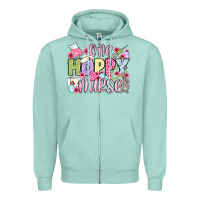 Easter Day One Hoppy Nurse Zipper Hoodie | Teevron