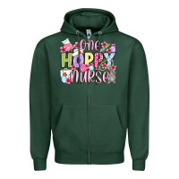 Sports Green Easter Day One hoppy Nurse Zipper Hoodie - OliviaCreatesArt