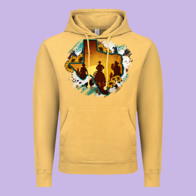 Horsehide Texas Map Cowboys Flag Vintage Hoodie Designed By Ranaportraitstore