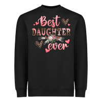 Black best daughter ever mother's day Heavyweight Sweatshirt - CowGirlArtShop