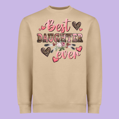Best Daughter Ever Mother's Day Heavyweight Sweatshirt Designed By Cowgirlartshop