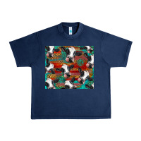 Navy holstein cows with gemstone Urban Heavy Tee - BarkalooDesign