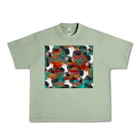 Oil Green holstein cows with gemstone Urban Heavy Tee - BarkalooDesign