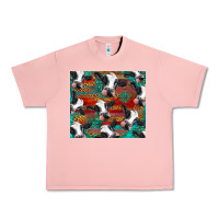 Salmon holstein cows with gemstone Urban Heavy Tee - BarkalooDesign
