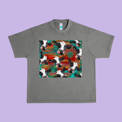 Holstein Cows With Gemstone Urban Heavy Tee Designed By Barkaloodesign