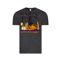 Vintage Black black cat apothecary Vintage Tee - BarkalooDesign