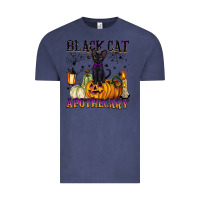 Vintage Denim black cat apothecary Vintage Tee - BarkalooDesign