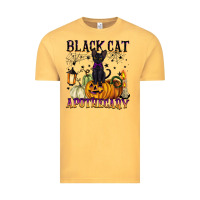 Vintage Mustard black cat apothecary Vintage Tee - BarkalooDesign