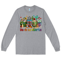 Heather Grey Mexican Dia De Los Muertos Coffee Cups Long Sleeve Tee - texasbilliewilder