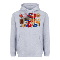 Postal Worker Coffee Cups Heavyweight Hoodie | Teevron