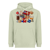 Matcha postal worker coffee cups Heavyweight Hoodie - FaDigitalArtStudio