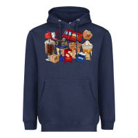 Navy postal worker coffee cups Heavyweight Hoodie - FaDigitalArtStudio