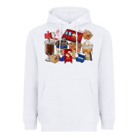 White postal worker coffee cups Heavyweight Hoodie - FaDigitalArtStudio
