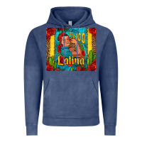 Vintage Denim hundred percent latina strong woman Vintage Hoodie - Jasminsmagicworld