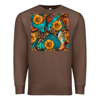 Chestnut western cowboy boot seamless pattern Premium Sweatshirt - BundleAndBundleShop