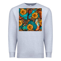 Heather Grey western cowboy boot seamless pattern Premium Sweatshirt - BundleAndBundleShop