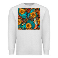 Oatmeal Heather western cowboy boot seamless pattern Premium Sweatshirt - BundleAndBundleShop
