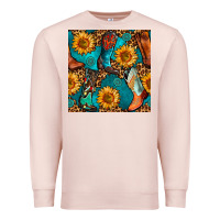 Pale Pink western cowboy boot seamless pattern Premium Sweatshirt - BundleAndBundleShop