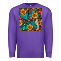 Purple western cowboy boot seamless pattern Premium Sweatshirt - BundleAndBundleShop