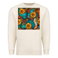 Sandshell western cowboy boot seamless pattern Premium Sweatshirt - BundleAndBundleShop
