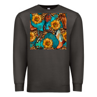 Smoke western cowboy boot seamless pattern Premium Sweatshirt - BundleAndBundleShop