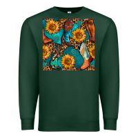 Sports Green western cowboy boot seamless pattern Premium Sweatshirt - BundleAndBundleShop