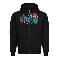 Black Xoxo Valentine's Day turquoise gemstone Zipper Hoodie - FaDigitalArtStudio