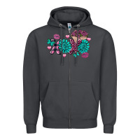 Smoke Xoxo Valentine's Day turquoise gemstone Zipper Hoodie - FaDigitalArtStudio