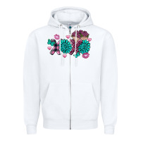 White Xoxo Valentine's Day turquoise gemstone Zipper Hoodie - FaDigitalArtStudio