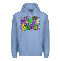 Colony Blue mardi gras Premium Hoodie - FaDigitalArtStudio