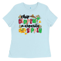 Baby Blue chip dippin' margarita sippin Ladies Tee - MaliasSmallBusiness