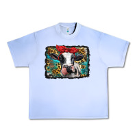 Grape Ice holstein cow with glitter and leopard background Urban Heavy Tee - BarkalooDesign