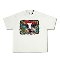 Pistachio holstein cow with glitter and leopard background Urban Heavy Tee - BarkalooDesign