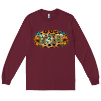 Burgundy Blessed Sunflower Gemstone Long Sleeve Tee - RanaPortraitStore