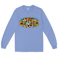 Colony Blue Blessed Sunflower Gemstone Long Sleeve Tee - RanaPortraitStore