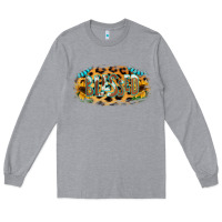 Heather Grey Blessed Sunflower Gemstone Long Sleeve Tee - RanaPortraitStore