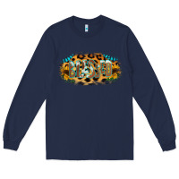 Navy Blessed Sunflower Gemstone Long Sleeve Tee - RanaPortraitStore