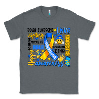 Charcoal Heather down syndrome awareness typography Classic Tee - Artiststas