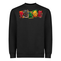 Black peace juneteenth Heavyweight Sweatshirt - CowGirlArtShop