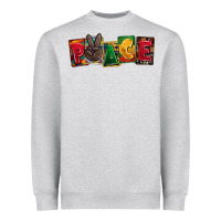 Heather Grey peace juneteenth Heavyweight Sweatshirt - CowGirlArtShop