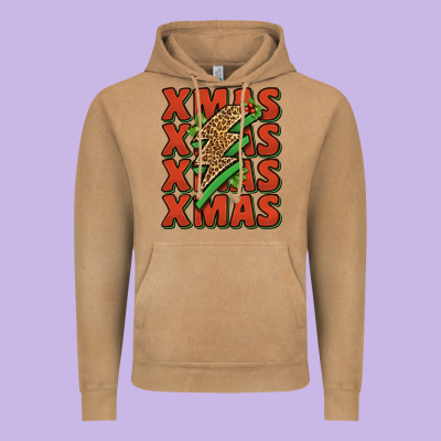 Xmas Lightning Bolt Vintage Hoodie Designed By Jasminsmagicworld