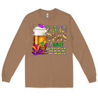 Toasted Coconut Mardi Gras and beer Long Sleeve Tee - NancyCooperArtShop