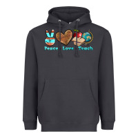 Smoke peace love teach Heavyweight Hoodie - BundleAndBundleShop
