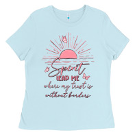 Baby Blue spririt religious quote Ladies Tee - MaliasSmallBusiness