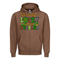 Chestnut St. Patrick's Somebody's lucky as husband Zipper Hoodie - OliviaCreatesArt